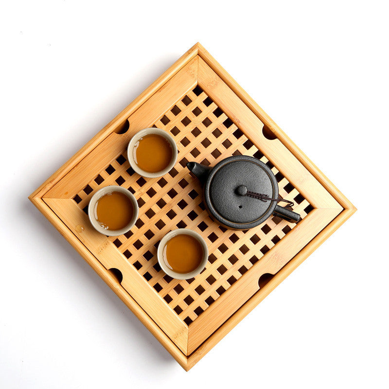 Ningya bamboo tea tray square size tea table