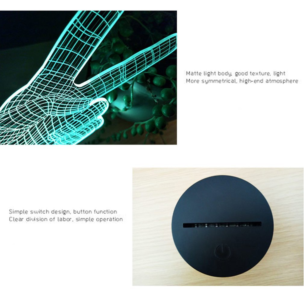 Visual stereo light night light Valentine's Day
