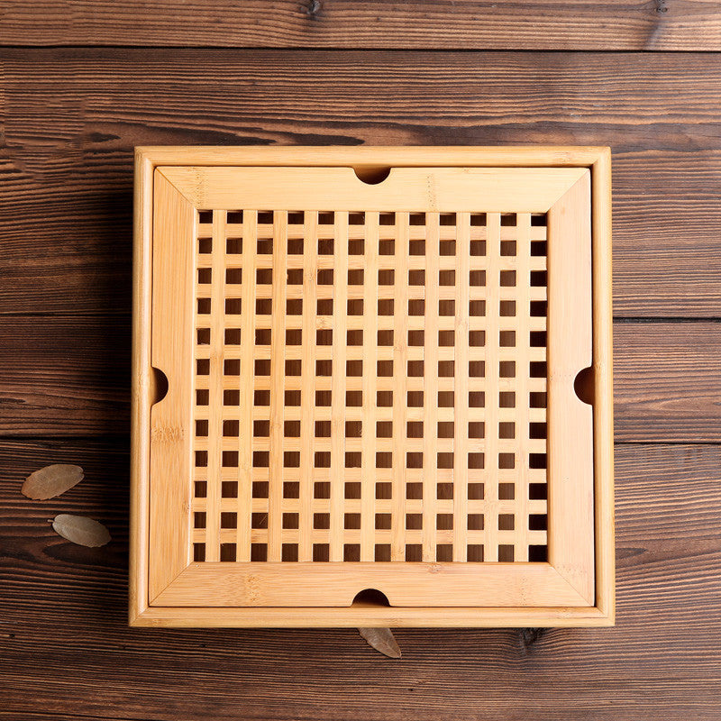 Ningya bamboo tea tray square size tea table